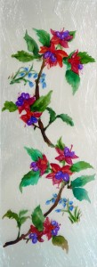 vetrate artistiche dipinte a mano fiori dipinti su vetro satinato decorazioni pittura su vetro treviso pordenone udine vetra srl (16)